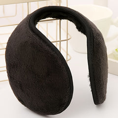Men's Plush Fleece Winter Ear Warmers Soft Fuzzy Lining Brown Navy Gray