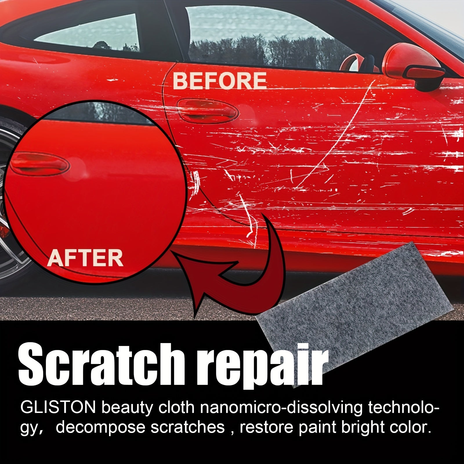 6pcs Car Scratch Eraser Cloth Car Paint Repair Paint Scratch Water Stain