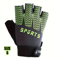 Kids Cycling Gloves Non Slip Half Finger Adjustable Wear Resistant