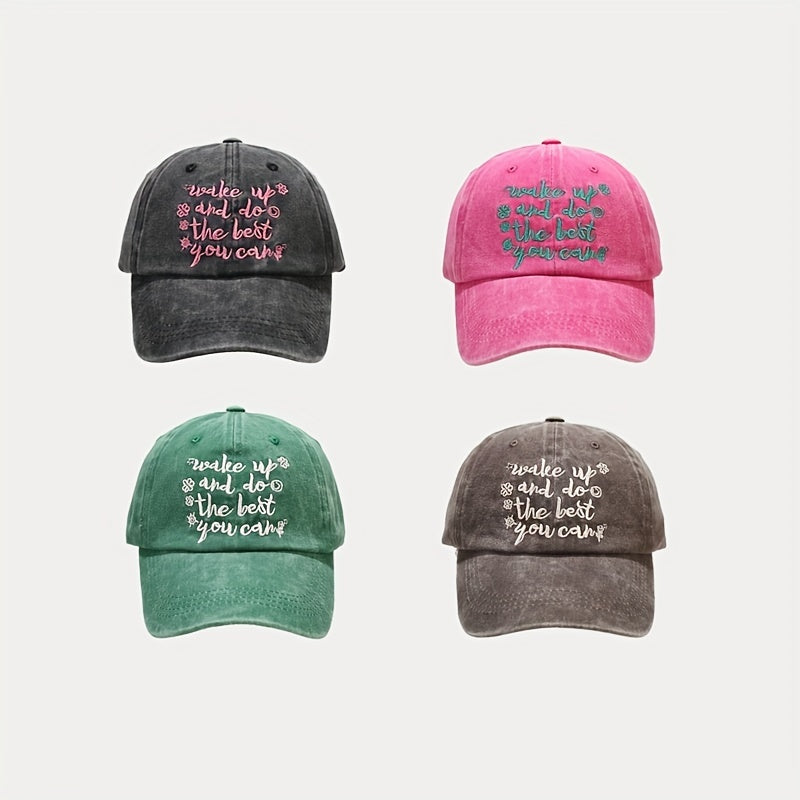 Candy Baseball Cap Wake Up And Do The You Can Embroidery Sun Hat