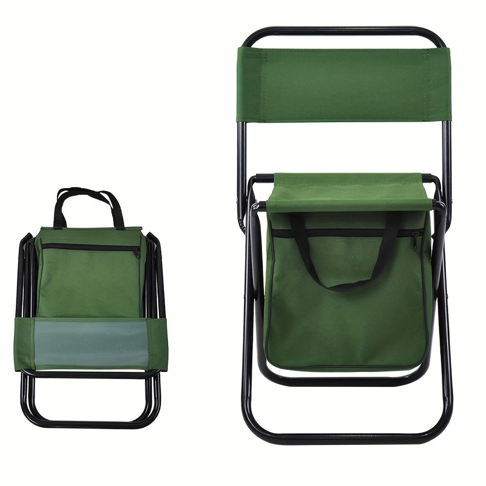 Backpack Cooler Chair Portable Backrest Chair Compact Foldable Camping Fishing