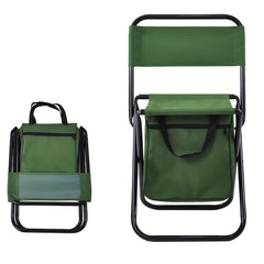 Backpack Cooler Chair Portable Backrest Chair Compact Foldable Camping Fishing