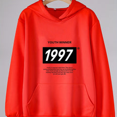 1997 Girls Cartoon Pattern Hooded Sweatshirt Long Sleeve Pullover