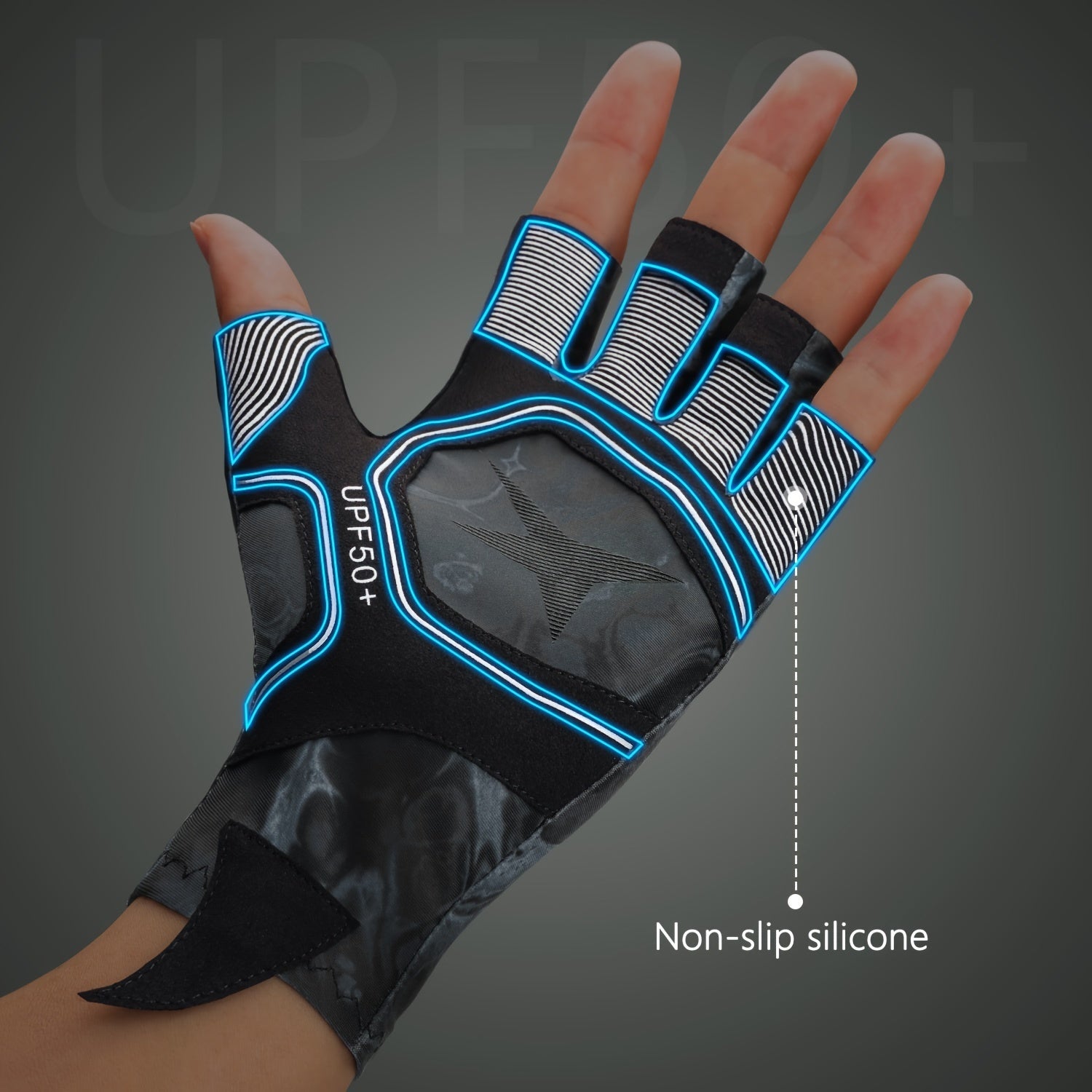 Fishing Gloves UPF50 UV Protection Gloves Men Women for Outdoor Activities