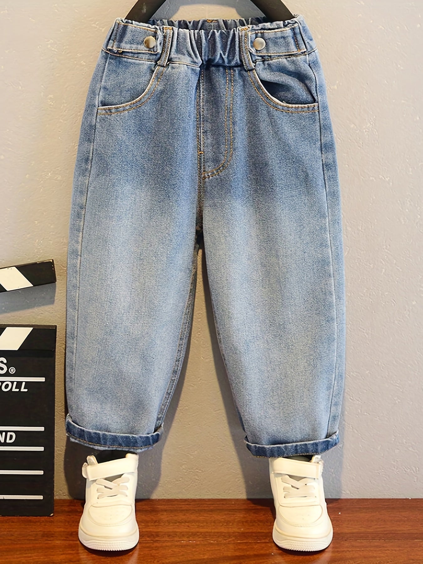 Boys Gradient Denim Pants Spring Autumn Casual Jeans