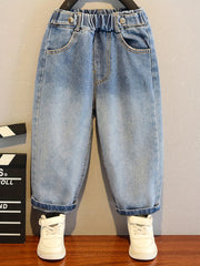 Boys Gradient Denim Pants Spring Autumn Casual Jeans