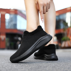 Women's Plus Fleece Sock Sneakers Lightweight Casual Autumn Winter Sport