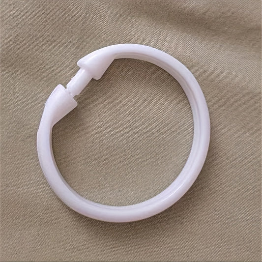 12pcs Durable Plastic Shower Curtain Rings Transparent Bathroom Accessory