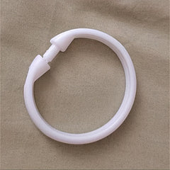 12pcs Durable Plastic Shower Curtain Rings Transparent Bathroom Accessory