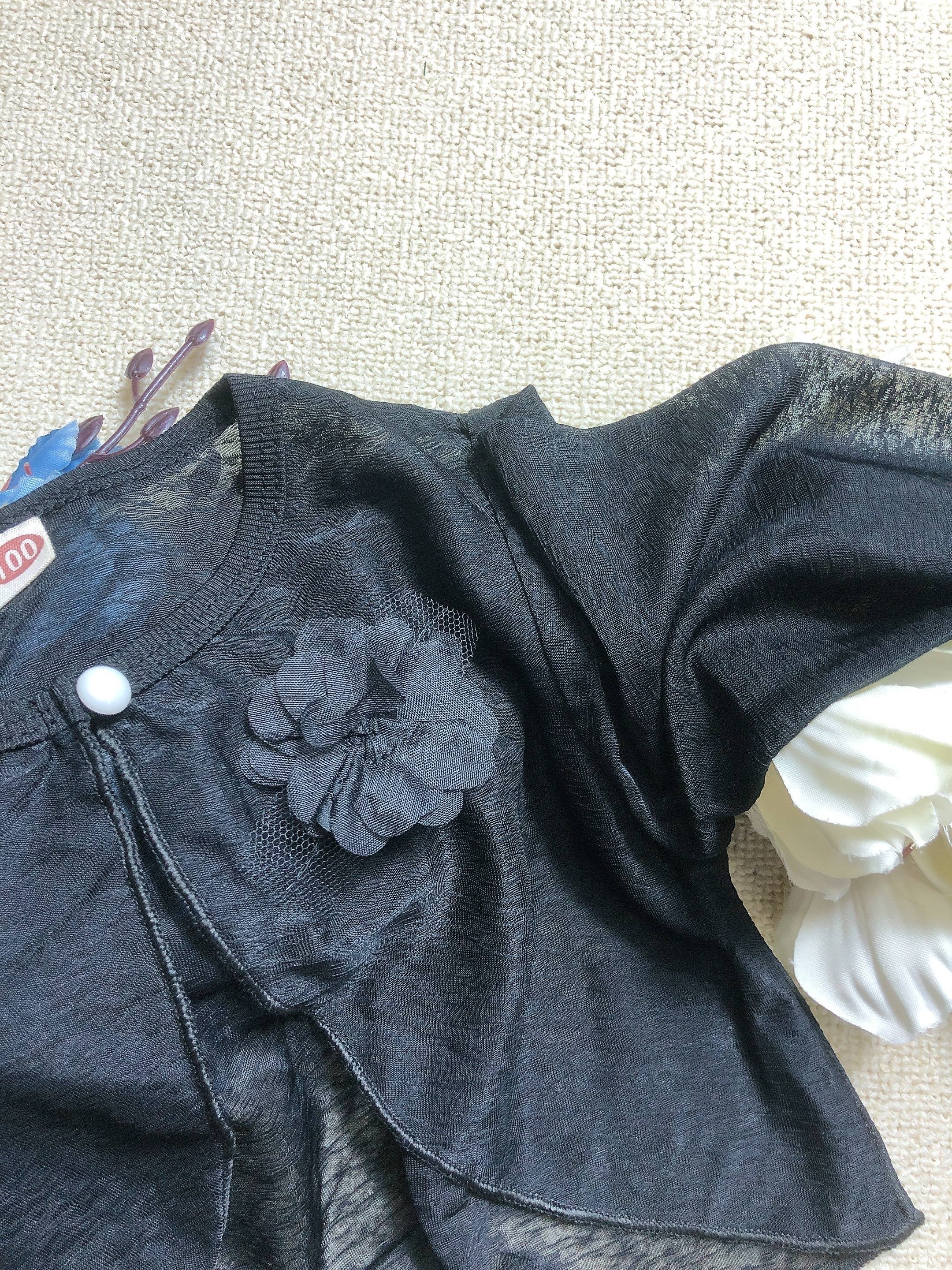 Kid s Sunscreen Shawl Long Sleeve UV Protection Cardigan Flower Decor Top