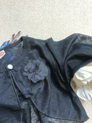 Kid s Sunscreen Shawl Long Sleeve UV Protection Cardigan Flower Decor Top