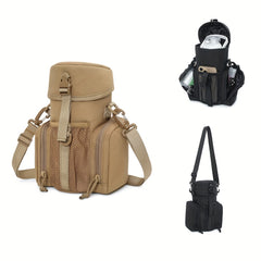Outdoor Shoulder Bag for Hiking with Water Bottle Pouch