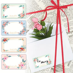 250 Flower & Plant Name Stickers Roll - Handwritten Blessings Labels