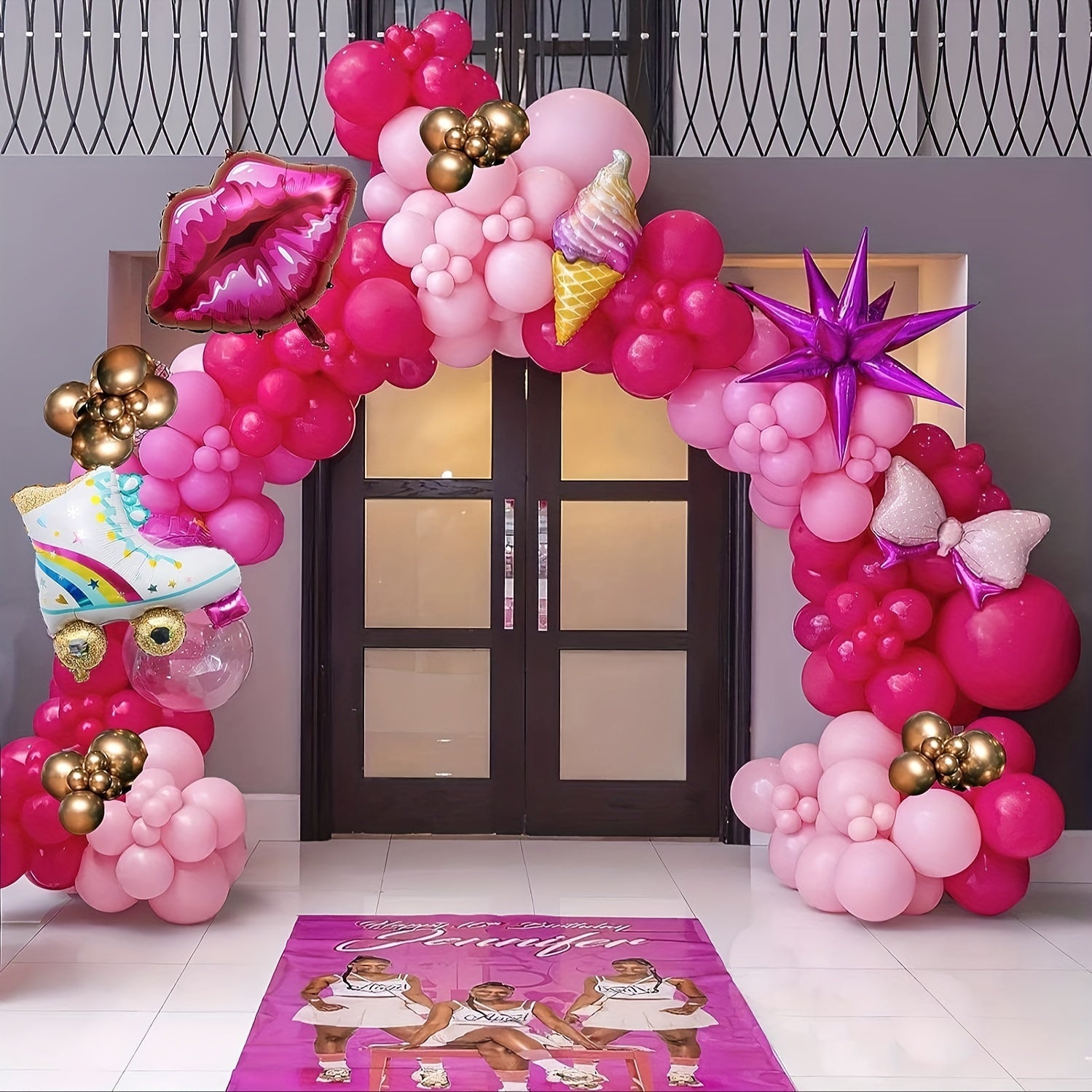Pink Princess Party Balloons Girls Birthday Party Balloon Arch
