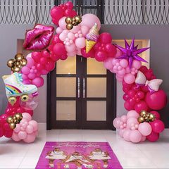 Pink Princess Party Balloons Girls Birthday Party Balloon Arch