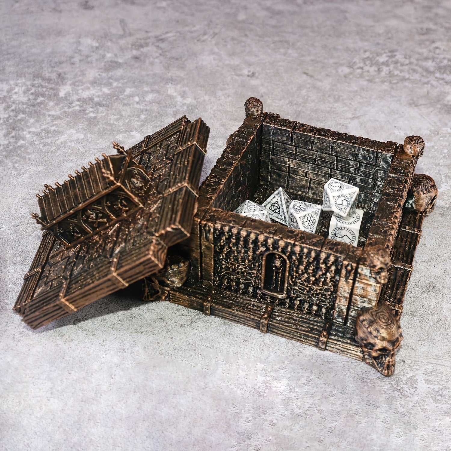 Skull Dice Box Dice Storage Dice Holder For Dice Collectors
