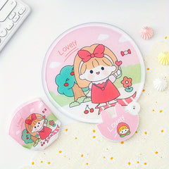 Portable Small Fan Cartoon Folding Mini Round Fan