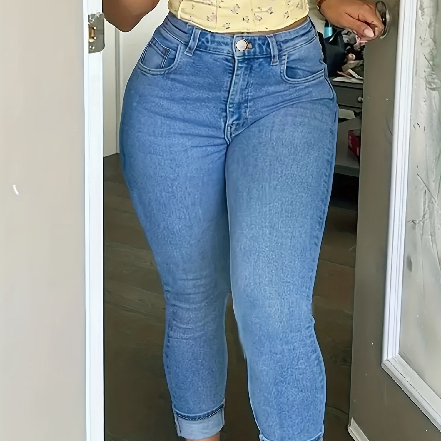 High Rise Stretch Skinny Jeans