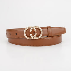 Round Buckle Belt Girls Boys Casual Decorative Accessories