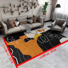 Modern Abstract Area Rug Soft Non-slip Carpet Washable