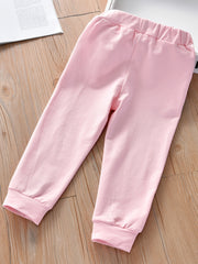 Girls' Rainbow Striped Casual Sports Jogger Pants For Toddler Kids