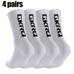 4 Pairs Quick Dry Cycling Socks for Sports