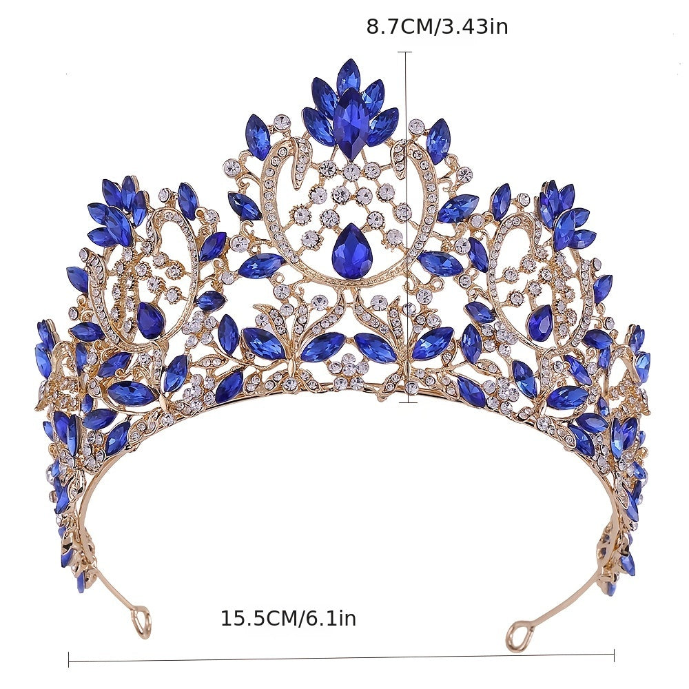Baroque Rhinestone Crown Bridal Wedding Hairband Headband