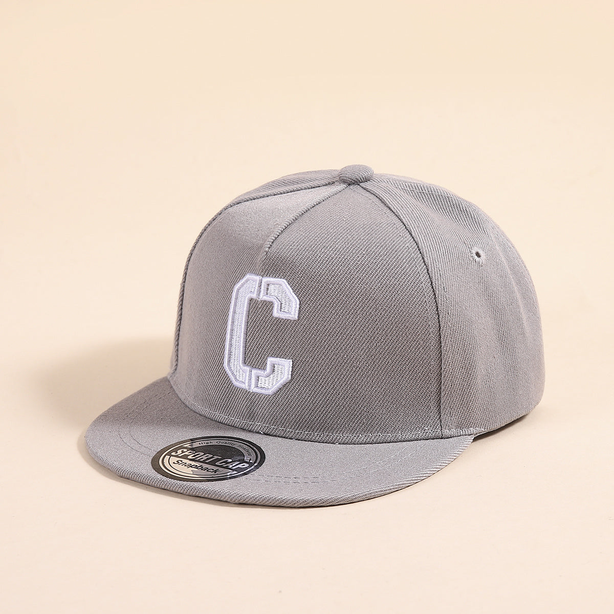 Kids Baseball Cap Alphabet C Patch Hat For Boys Girls