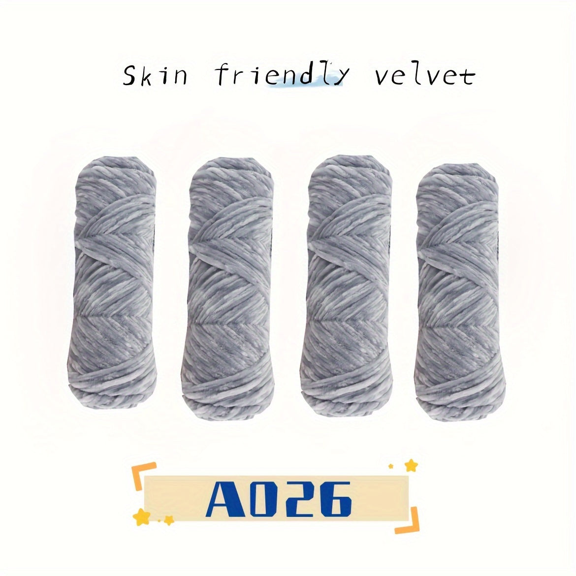 4pc Velvet Yarn for Hand Knitting Crocheting Violent Bear Doll 100g pc