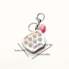 Whac A Mole Game Machine Keychain Pendant Handheld Game Console Toy
