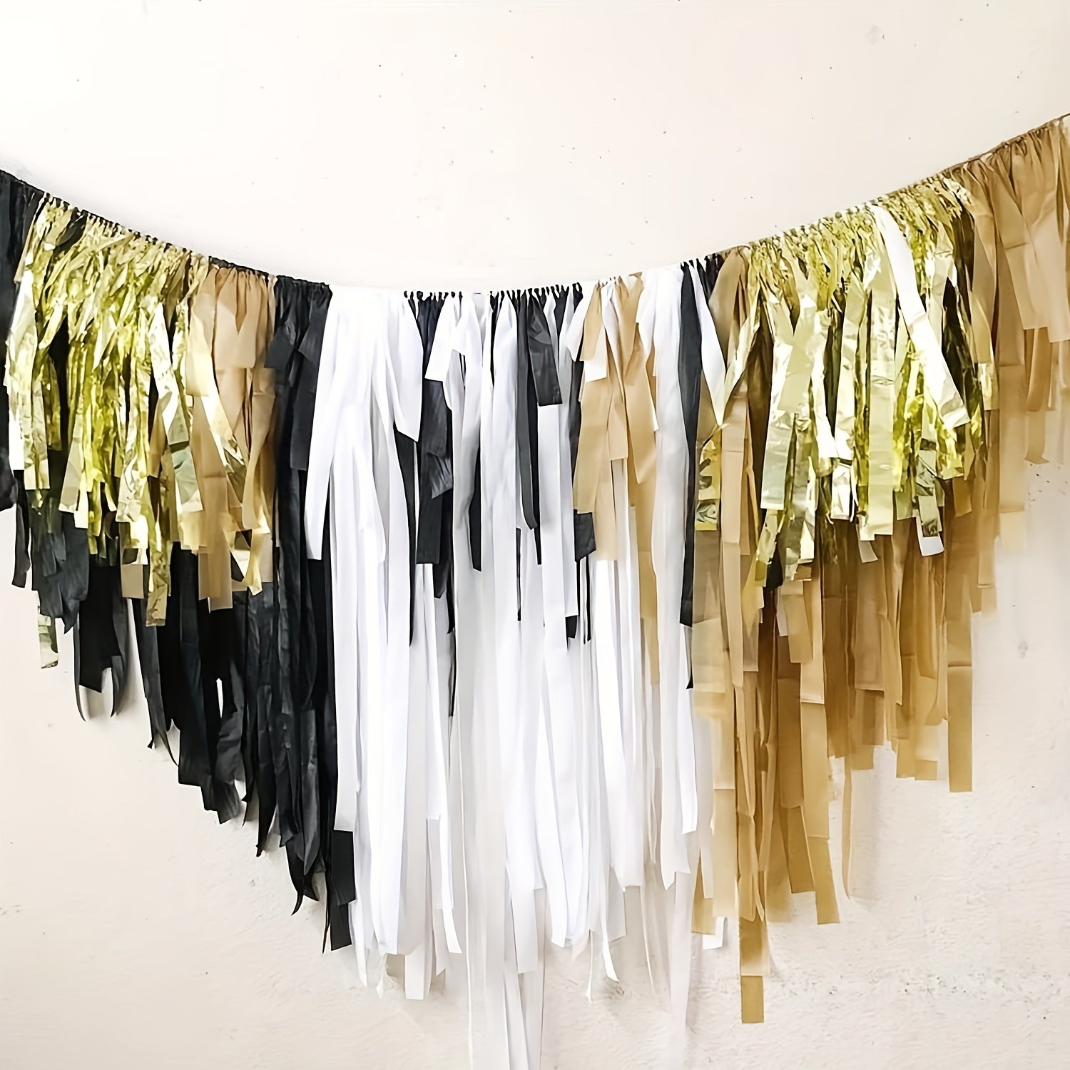 1pc Golden Twist Paper Streamer for Party and Wedding Decoration