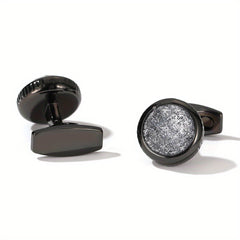 Colorful Crystal Round Men's Shirt Cufflinks Closure