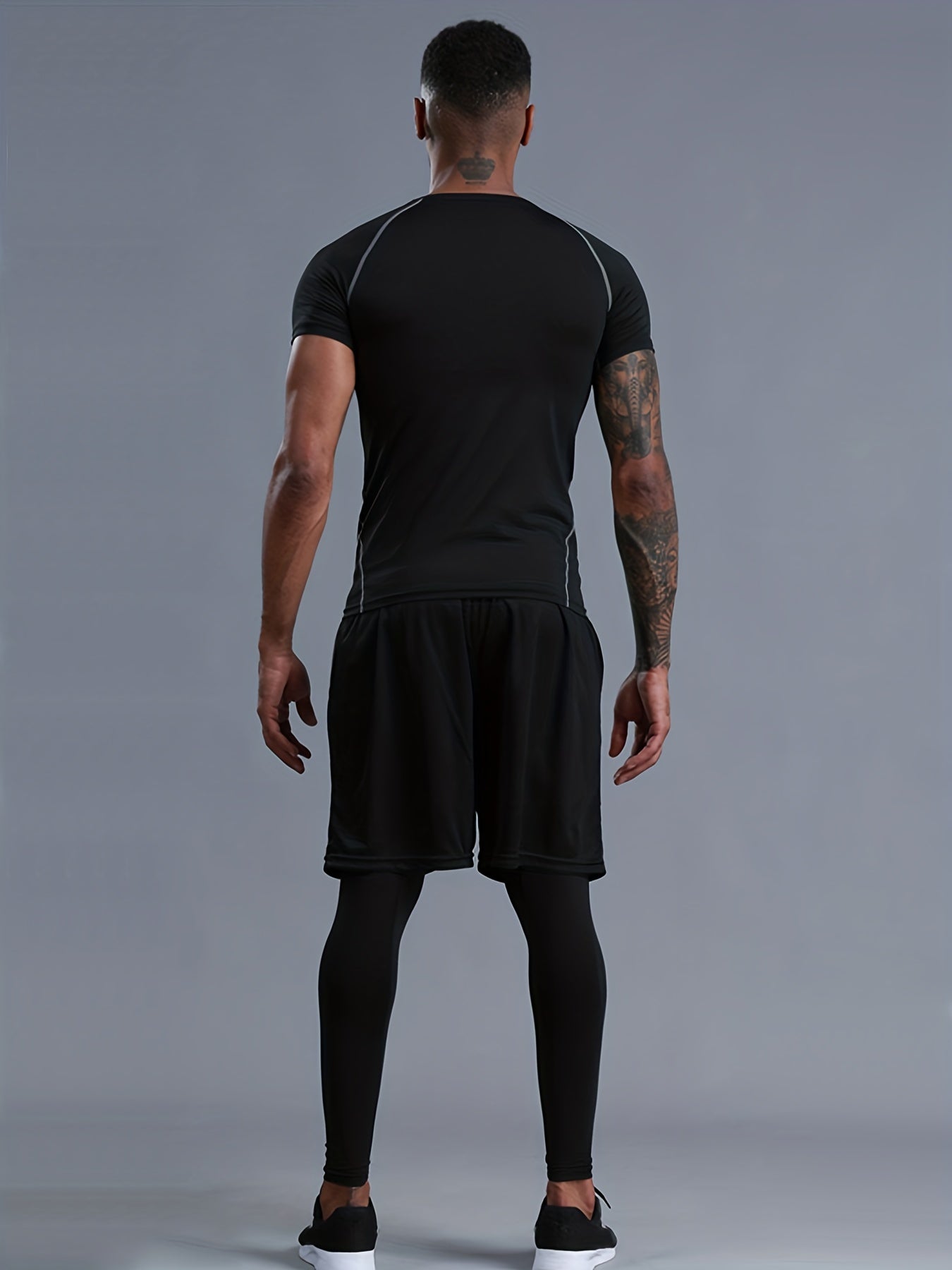 Men's 3-Piece Compression Suit Quick Drying - Sports & Fitness