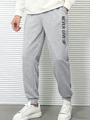 Men's Personality Graphic Print Elastic Waist Pants
