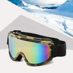 Multicolor Anti fog Ski Goggles Large Frame Windproof Sports Goggles