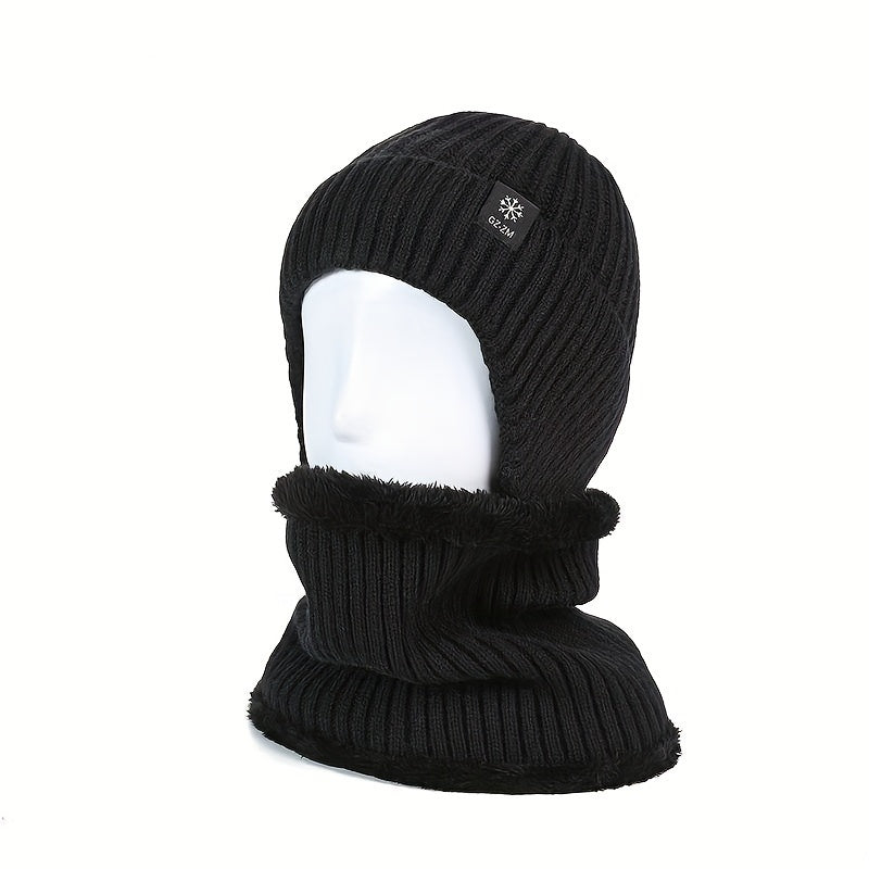 Men's Winter Warm Ear Protection Knitted Woolen Hat For Middle Aged And Elderly
