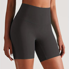 Seamless Hip Lifting Yoga Sports Shorts Wide Waistband