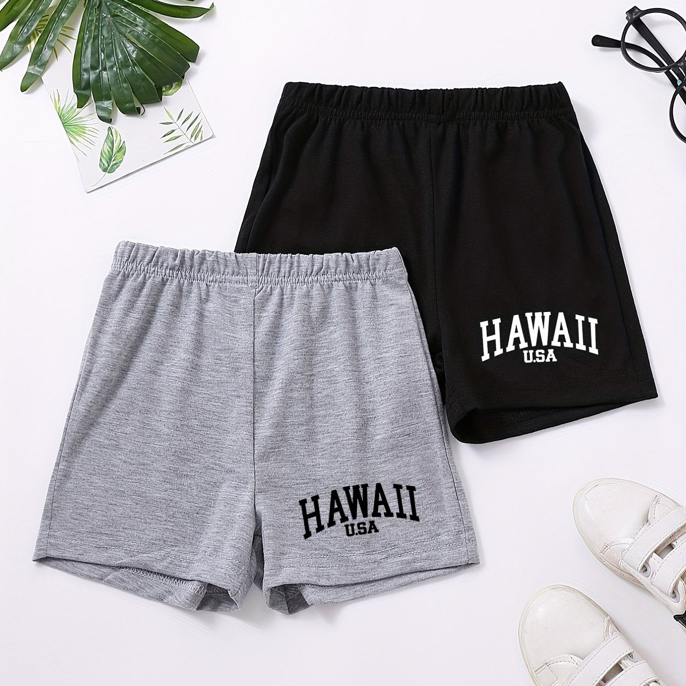 Girls Letter Graphic Casual Track Shorts Kids Summer Clothes