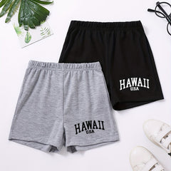 Girls Letter Graphic Casual Track Shorts Kids Summer Clothes