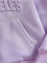 LOS ANGELES Jacquard Girl's Hoodie & Shorts Set