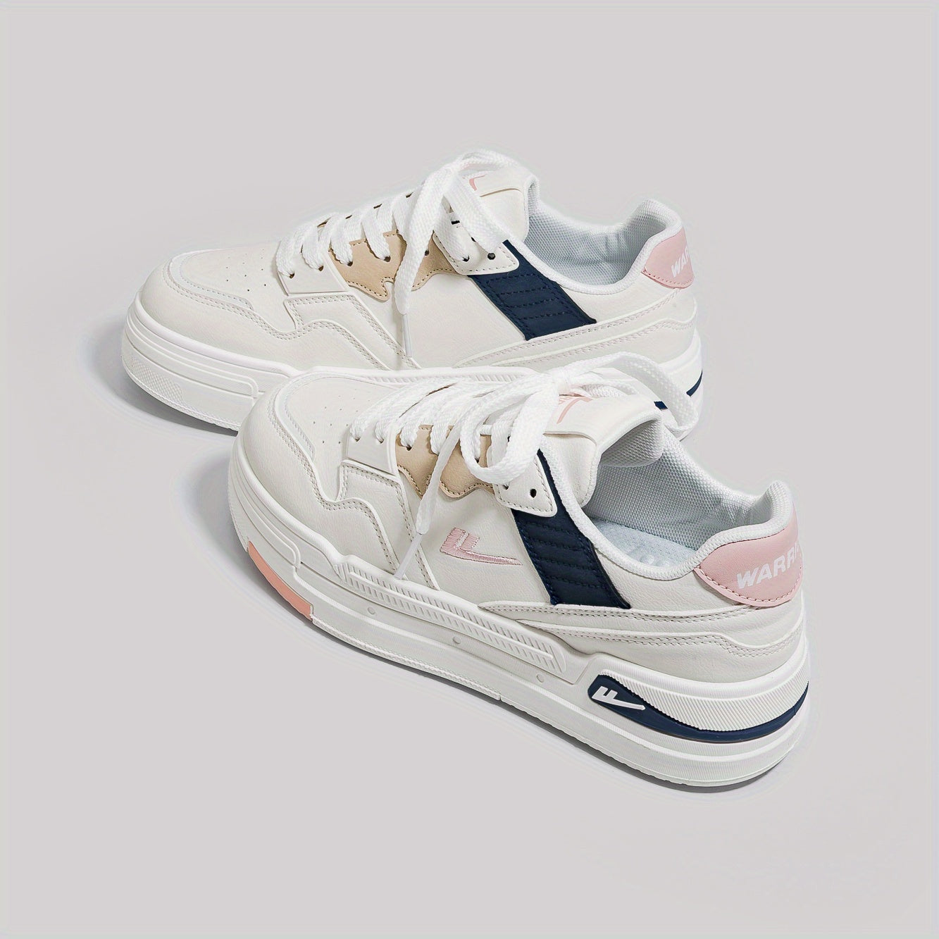 Platform Skate Shoes Colorblock Low Top Sports Shoes
