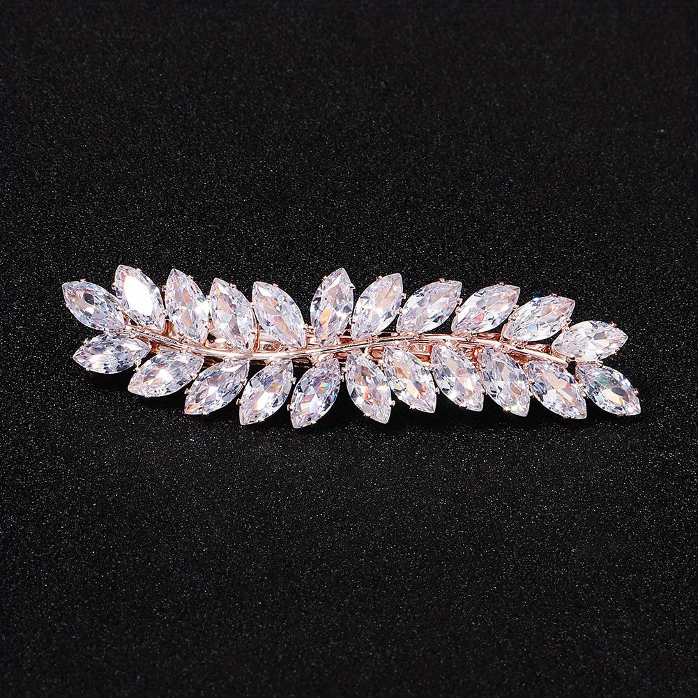 Retro Zircon Hair Clip Side Clip Barrette Bridal Hair Accessories