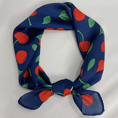 Cherry Print Bandana Handkerchief Scarf Thin Print Scarf Neckerchief