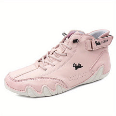Solid Lace Up Casual Sneakers Thick Sole Shoes