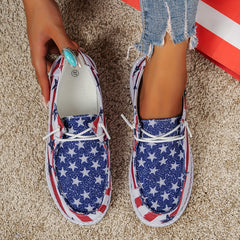 Women's American Flag Walking Shoes Soft Lightweight Breathable Sports Shoes
