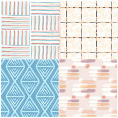 12pcs Bohemian Series Scrapbook Paper Art Card Pattern Paper