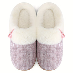 Women's Memory Foam Slippers Plush Lined Warm Indoor Shoes
