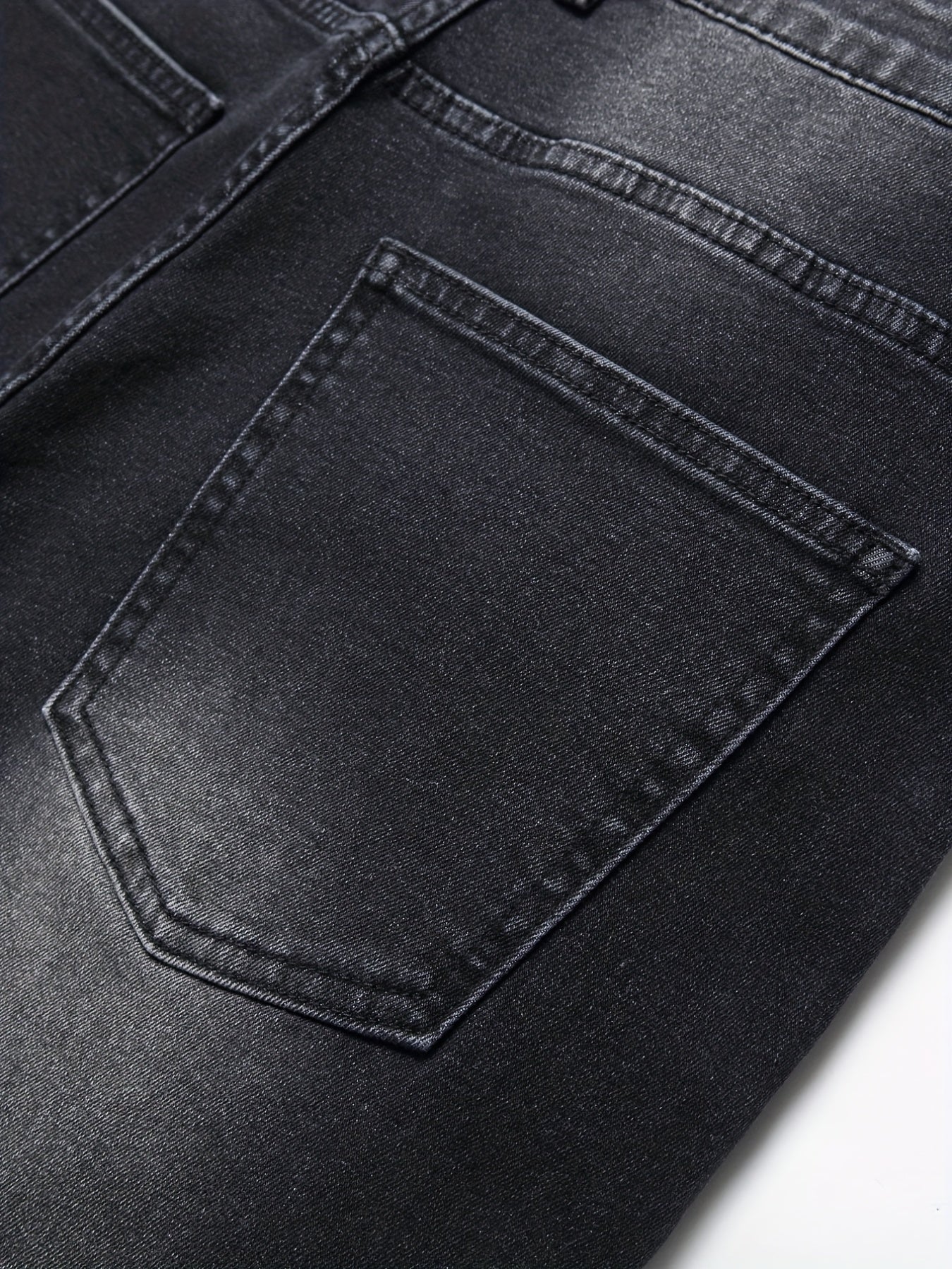 Ripped Cotton Slim Fit Stretch Jeans Mens Denim Pants