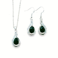 Water Drop Earrings Necklace Set Vintage Holiday Gift Y2K Jewelry