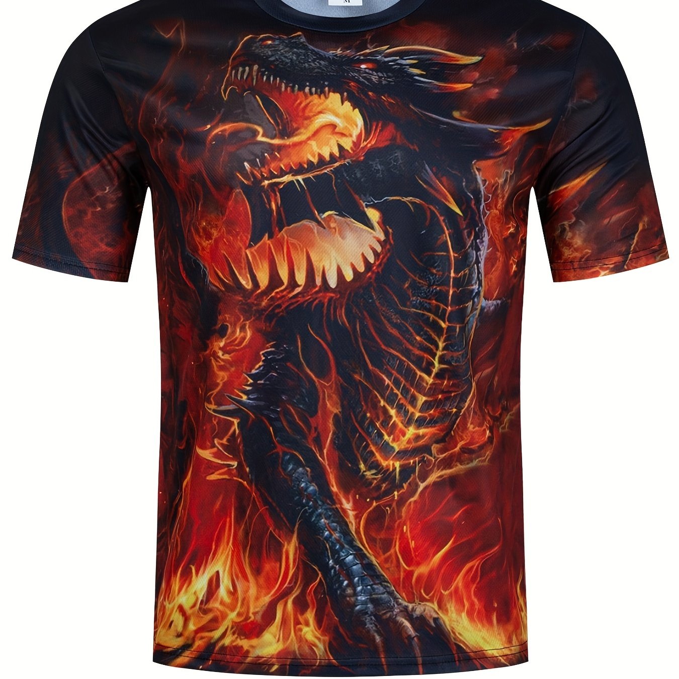 Men's 3D Dragon Graphic T shirt for Summer Outdoors